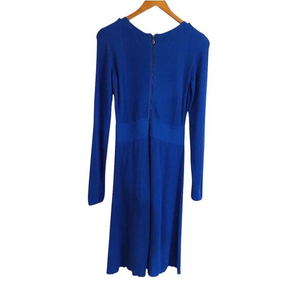 Not‎ For Sale Laundry by Shelli Segal Dress Women Small Blue Ribbed - Picture 3 of 8